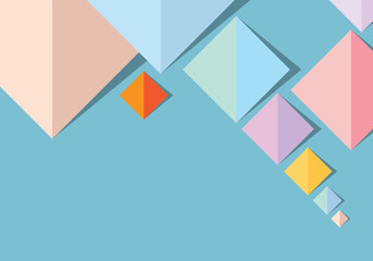 Vector illustration abstract square pastel color background. Dynamic shape combination patterns wallpaper for business presentation, banner, cover, flyer, brochure, and poster. Calmly and cheerfull