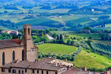 Peel and stick wall murals Toscane San Gimignano Italy visit