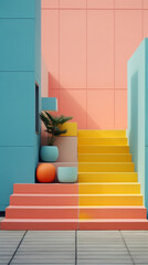 parede Candy Color, cenário colorido lindo 