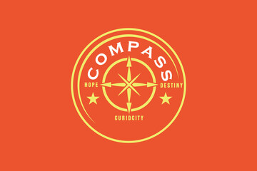 Compass logo design vector template
