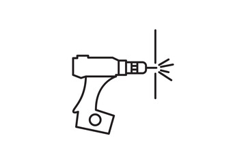 Drilling manual icon design vector template