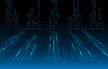 Binary code seamless pattern abstract technology background. programming encoded Information texture with of the future EP.1