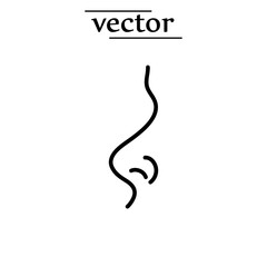 Human nose vector icon. vector flat illustration on white background..eps