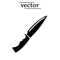 Knife vector icon. Illustration flat design on white background.