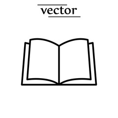 open Book icon flat icon illustration on white background. 