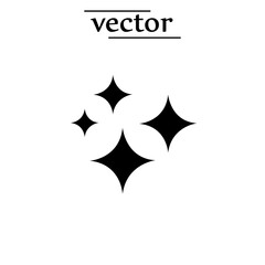 Shine icon, Clean star icon flat illustration on white background..eps