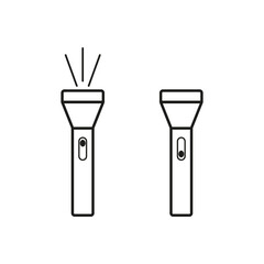 flashlight icon. flashlight on and off. Vector illustration. stock image. - obrazy, fototapety, plakaty
