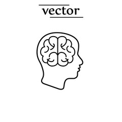 human icons think or get ideas. vector flat illustration on white background..eps