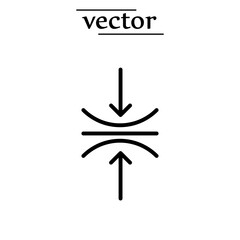 Resilience icon. Elastic material sign. vector flat illustration on white background..eps