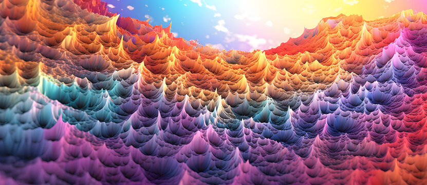 a photo made of some wavy colorful material Generated by AI
