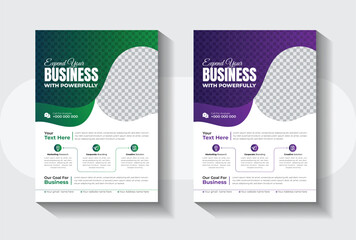 Corporate poster flyer brochure, cover design, annual report template. layout space for photo background, vector template in A4 size