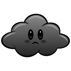 Cloud Dark Grey Cartoon Illustration Art Drawing