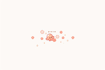 happy cartoon octopus , white background,ai jenerater.
