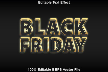Black Friday Editable Text Effect 3d Emboss Luxury Style