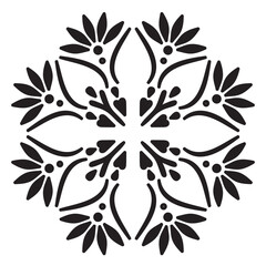 Korean japan thailand floral pattern icon illustration