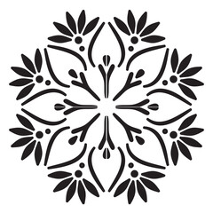 Korean japan thailand floral pattern icon illustration