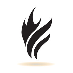 fire, icon, flame, vector, sign, symbol, illustration, danger, flammable, hot, button, design, art, burn, yellow, warning, element, gas, orange, logo, heat, caution, black, face, set