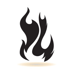fire, icon, flame, vector, sign, symbol, illustration, danger, flammable, hot, button, design, art, burn, yellow, warning, element, gas, orange, logo, heat, caution, black, face, set