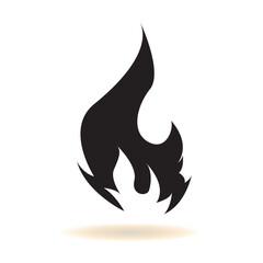 fire, icon, flame, vector, sign, symbol, illustration, danger, flammable, hot, button, design, art, burn, yellow, warning, element, gas, orange, logo, heat, caution, black, face, set