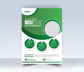 Corporate poster flyer brochure, cover design, annual report template. layout space for photo background.