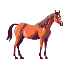 stallion, mane flowing, farm animal icon