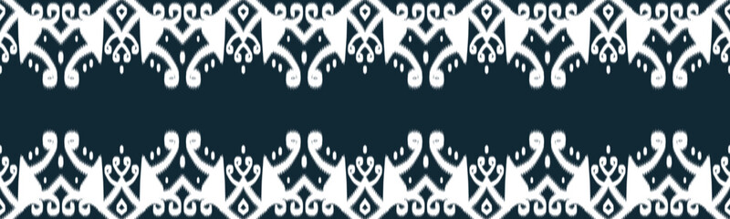 Fototapeta na wymiar Ikat Ethnic Seamless Pattern Design in tribalt vertical. Geomatirc tribal vector texture. Figure tribal embroidery. backgroud Vector illustration EP.95