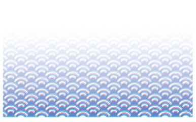 青海波和柄の版ズレ背景