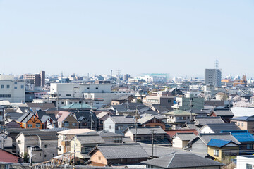 Obraz premium 清洲城から見下ろす街並み