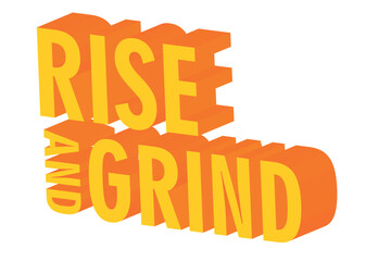 3D Gym, Fitness, Workout, Quotes Design - rise and grind