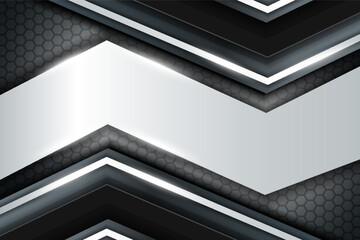 Modern Metallic Background With Glow White Color
