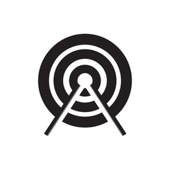 communication tower icon design illustration.