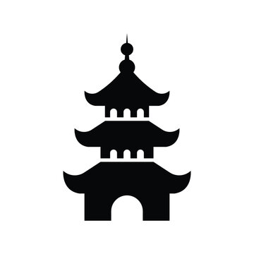 recommend clip art: Pagoda Building icon design. isolated on white background. vector illustration