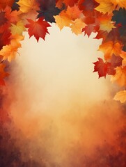 Naklejka na ściany i meble Autumn background with free space for text, geenerative ai