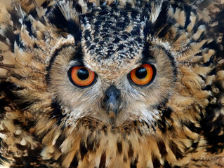 ミミズクの正面