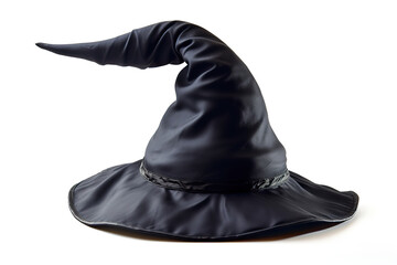 Mystical Allure Isolated Black Halloween Witch Hat on White Background. created with Generative AI