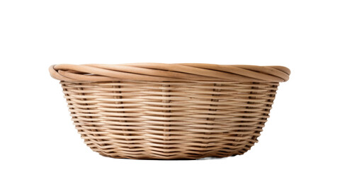 An empty basket that is separated from its surroundings by a transparent background.