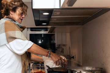 person cooking in the kitchen