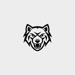 Angry bear logo design vector illustration