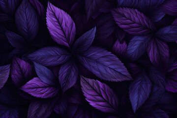 Obraz na płótnie Canvas Background with dark purple leaves, Generative AI