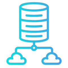 Data share icon in gradient style, use for website mobile app presentation