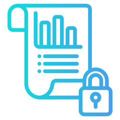 Data protection icon in gradient style, use for website mobile app presentation