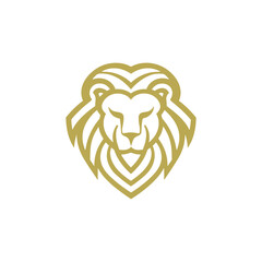 Lion head iIllustration logo. Isolated on white background
