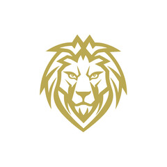 Lion head iIllustration logo. Isolated on white background