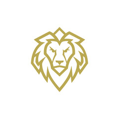 Lion head iIllustration logo. Isolated on white background