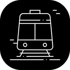 Train Travel and tourism icon with black filled style. transport, railway, station, passenger, railroad, rail, underground. Vector illustration