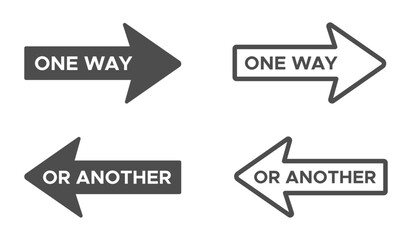 One way or another vector designs set