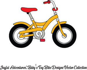 Joyful Adventures: Baby's Toy Bike Designs Vector Collection