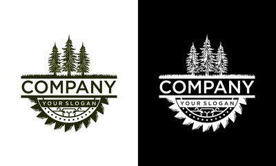 wood work logo design wood plane circular saw vintage timber lumberjack workshop wood log element