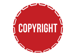 Vector illustration modern Copyright banner, Isolated web element.