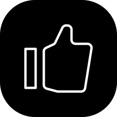 Like E Commerce icon with black filled outline style. ok, finger, up, good, love, thumb, follow. Vector illustration